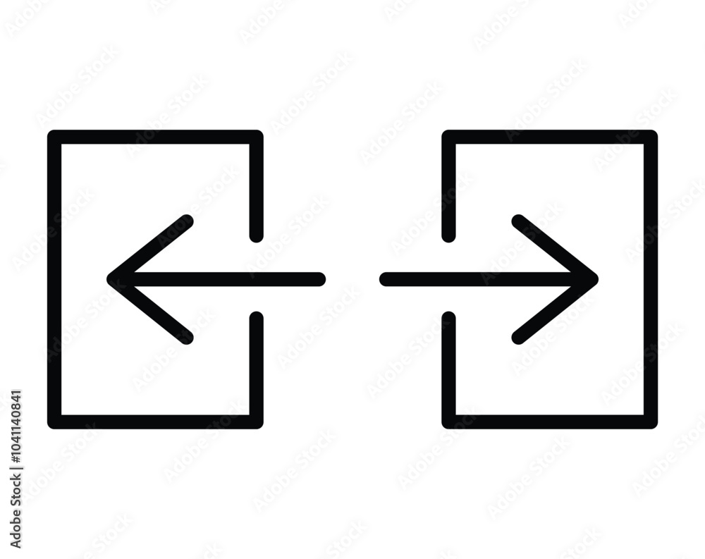 flat style login and logout icon vector flat style login and logout icon vector