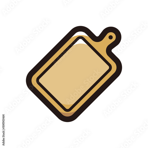 Cutting board outline icon for graphic design, apps and websites