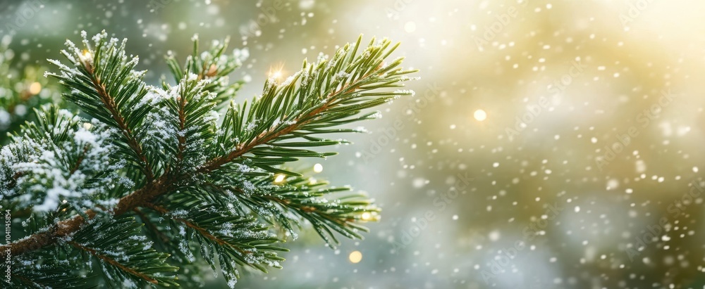 The Snowy Pine Tree Branch The Snowy Pine Tree Branch