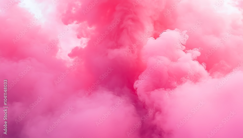 Fototapeta premium A mesmerizing cloud of swirling pink smoke, perfect for abstract backgrounds, design elements, and creative projects needing vibrant color.
