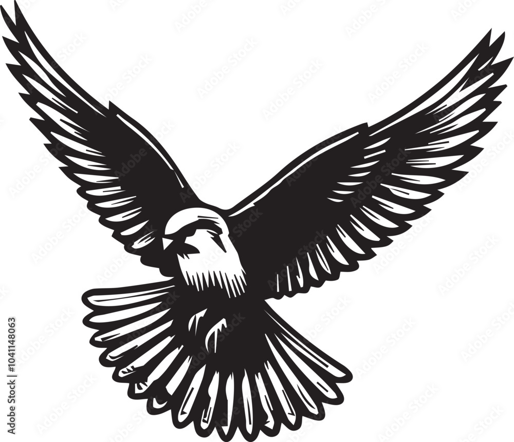 Falco Rufigularis (bat falcon) vector Falco Rufigularis (bat falcon) vector