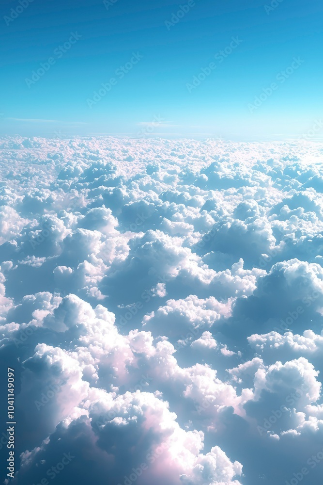 Fototapeta premium Expansive View of Cumulus Clouds from Above