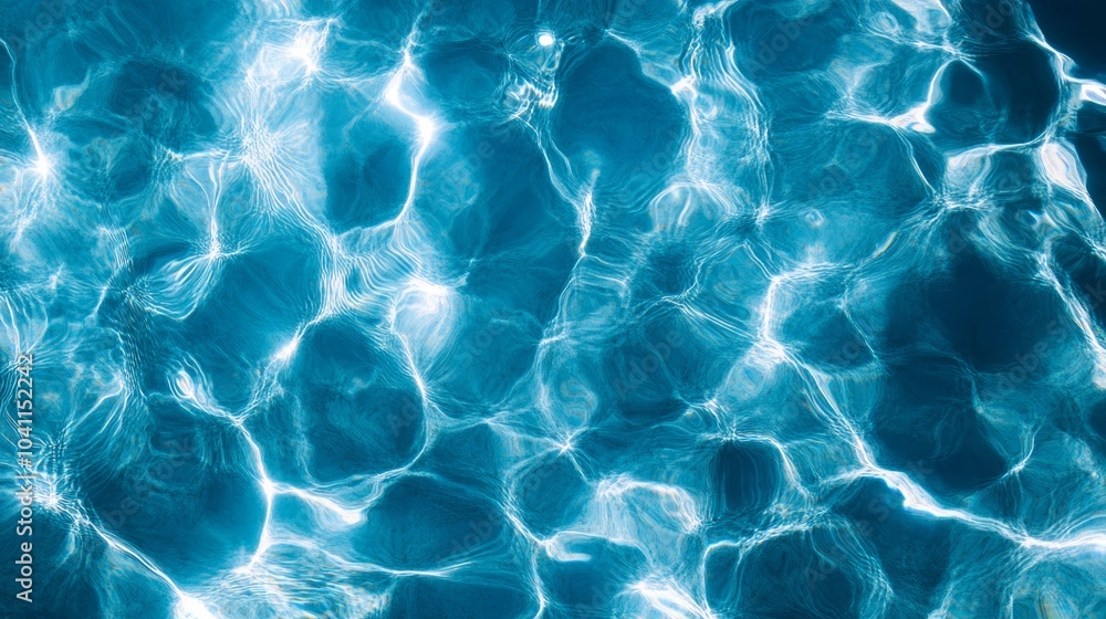Abstract Blue Water Texture with Light Reflections Swimming Pool Surface Top View Mobil Abstract Blue Water Texture with Light Reflections Swimming Pool Surface Top View Mobil