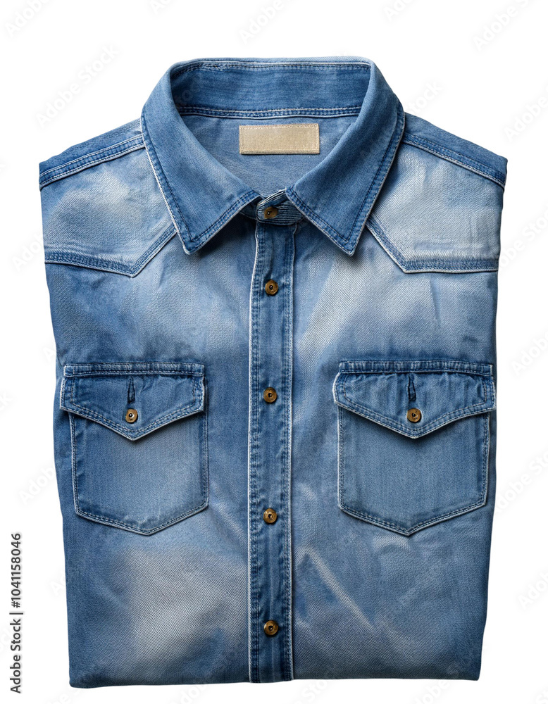 denim shirt isolated on Transparent Background. denim shirt isolated on Transparent Background.