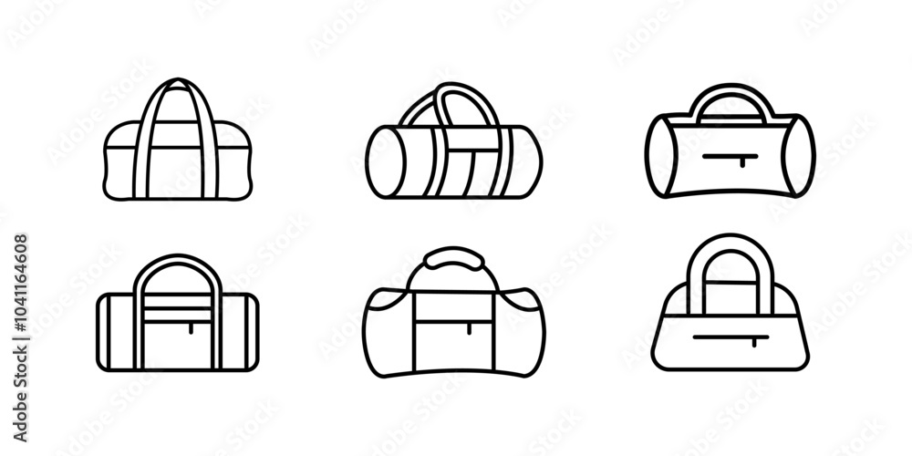 Sport bag icon. Outline Style Design Isolated On White Background
