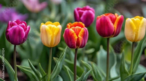 Colorful Tulips in Bloom