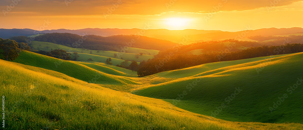 Fototapeta premium Breathtaking Natural Landscapes: Vibrant Sunsets, Serene Forests, and Colorful Ocean Views with Stunning Skies and Tranquil