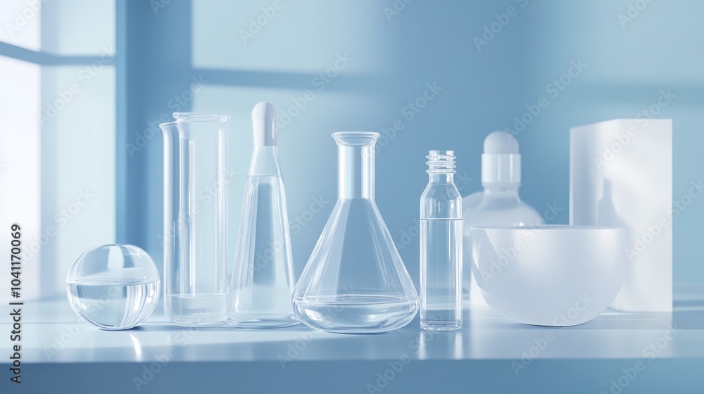 Lab Glassware on a Shelf Lab Glassware on a Shelf