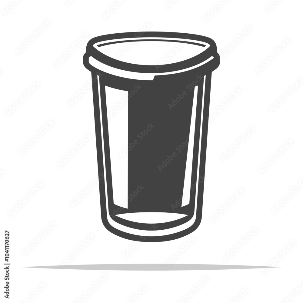 Cup with lid icon transparent vector isolated Cup with lid icon transparent vector isolated