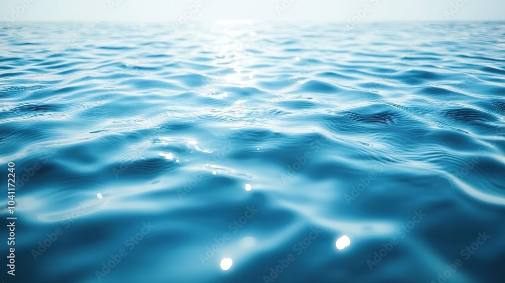Tranquil Blue Water Waves in Soft Light Tranquil Blue Water Waves in Soft Light