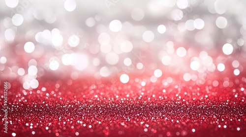 Red glittering background with shimmering white lights.