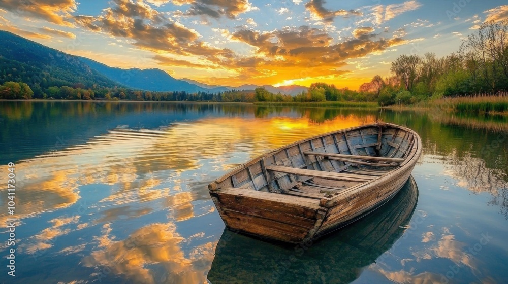 Obraz premium Serenity at Dusk: A National Geographic Inspired Landscape