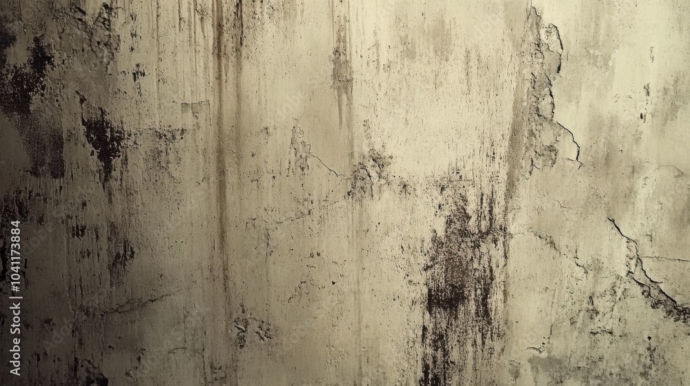 Fototapeta premium Abstract Texture of Cracked and Weathered Beige Wall