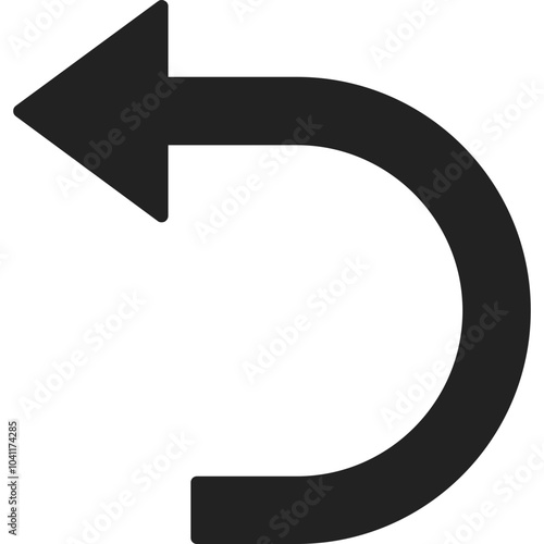 Turn Back Vector Icon Design
