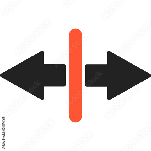 Separation Vector Icon Design