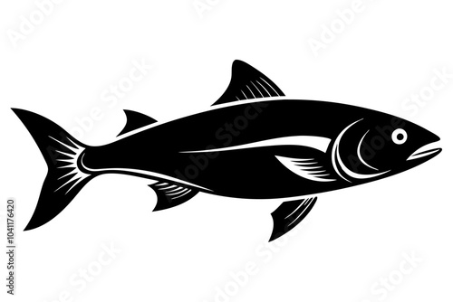 Salmon Silhouette vector illustration