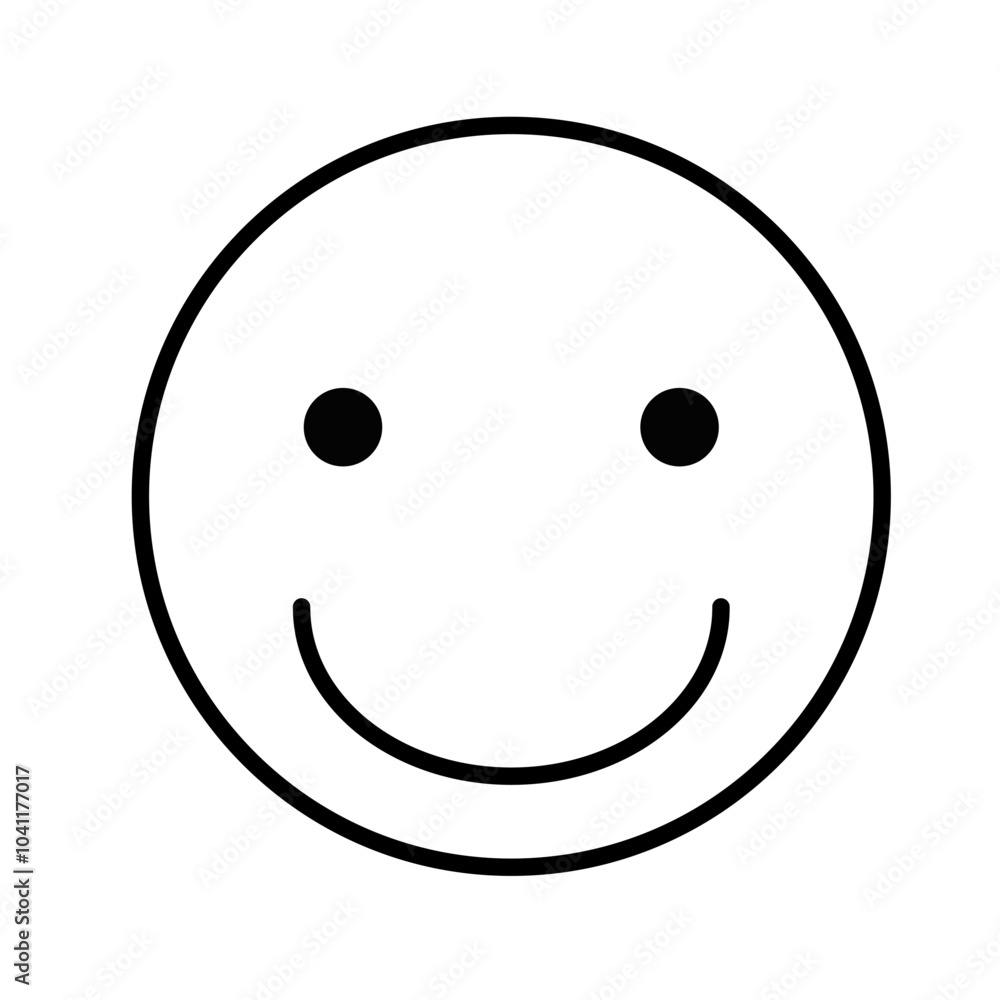 Fototapeta premium シンプルなスマイリーフェイスのイラスト