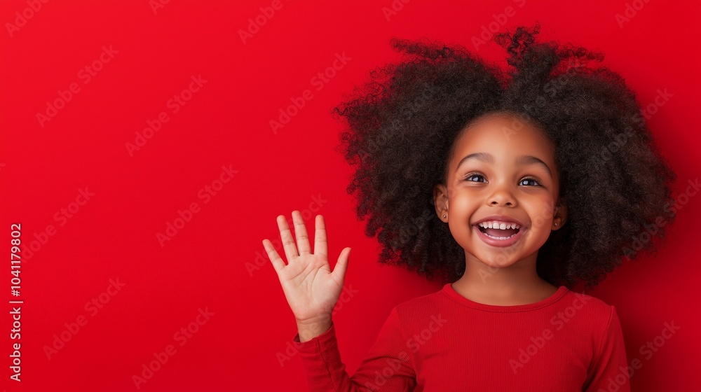 Black kid girl hand up Black kid girl hand up