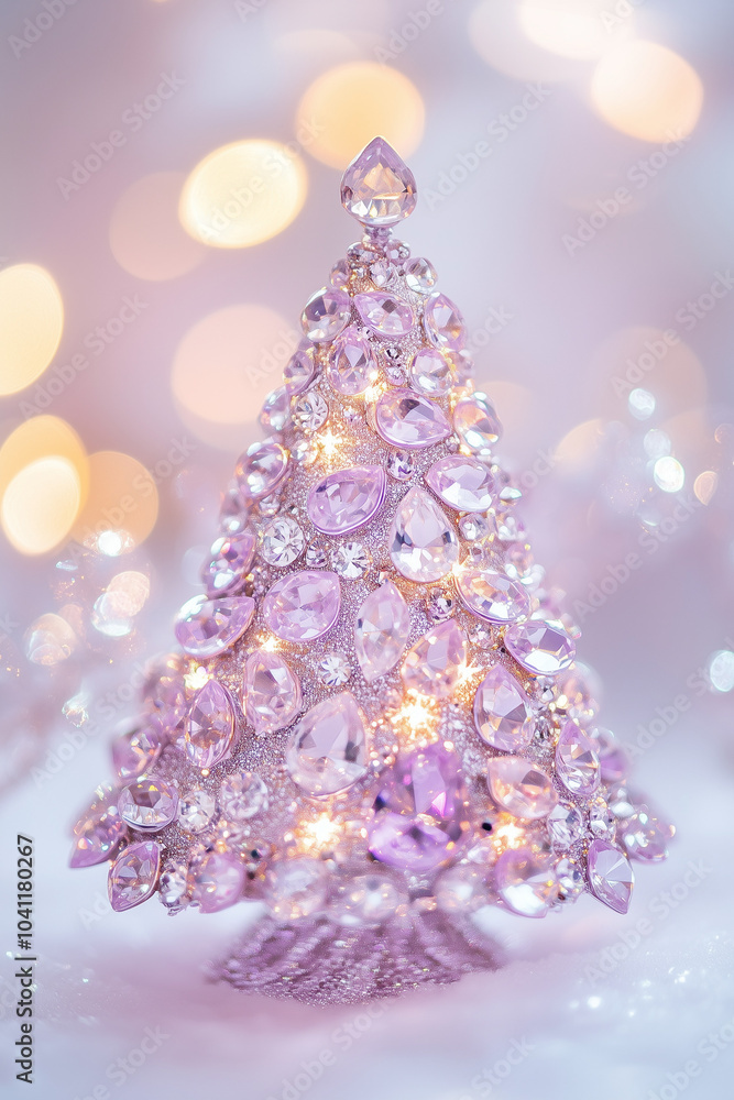 Lavender crystal tree with sparkling gems Lavender crystal tree with sparkling gems