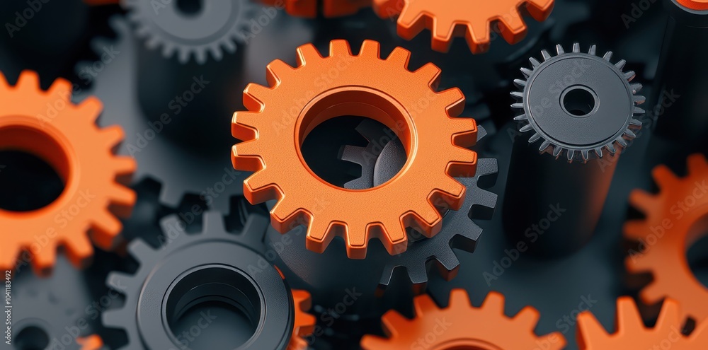 Efficient cog mechanism in motion, showcasing intricate mechanical precision and flawless engineering in action. Efficient cog mechanism in motion, showcasing intricate mechanical precision and flawless engineering in action.