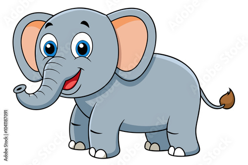 Elephant cartoon vector illustration