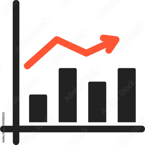 Bar Chart Vector Icon Design