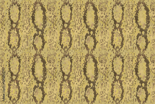 シームレス　パターン　ベクター　金色　パイソン柄　2025巳年年賀状背景　