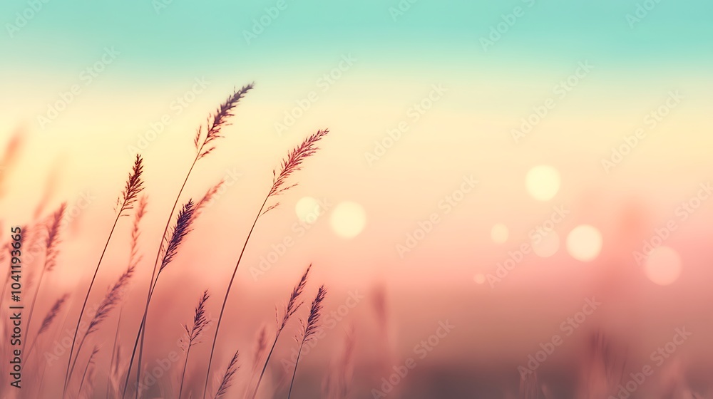 Naklejka premium Gentle Nature Wallpaper with Soft Pastel Hues