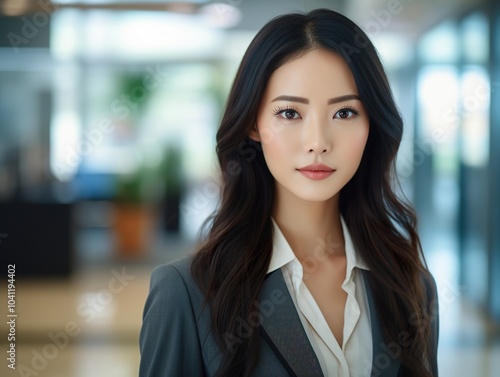 Wallpaper Mural Portrait Attractive Asian young confident business woman in business professional working office Torontodigital.ca