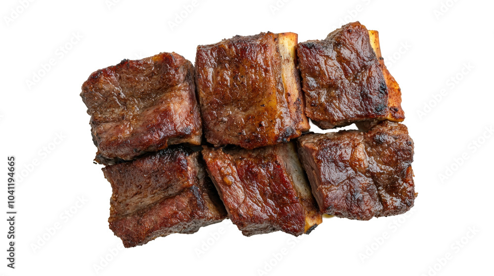Savory chinese barbecue spare ribs for culinary design and food promotions - transparent background png Savory chinese barbecue spare ribs for culinary design and food promotions - transparent background png