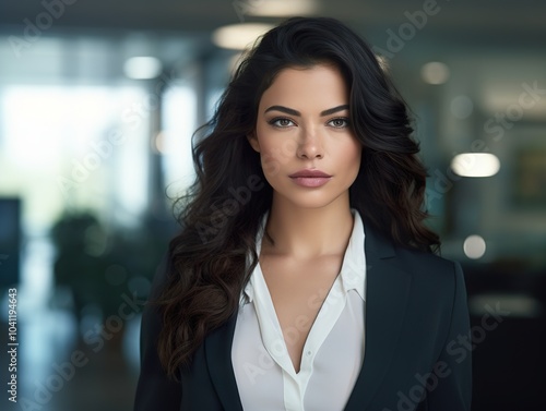 Wallpaper Mural Portrait Attractive hispanic young confident business woman in business professional working office Torontodigital.ca