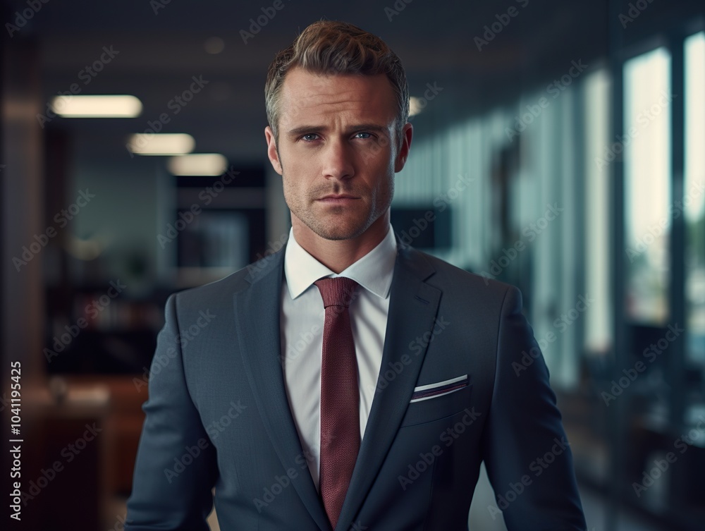 Portrait Attractive confident business man in business professional working office Portrait Attractive confident business man in business professional working office