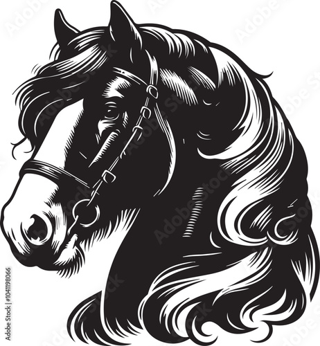 Shire horse vector