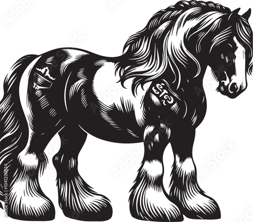 Shire horse vector