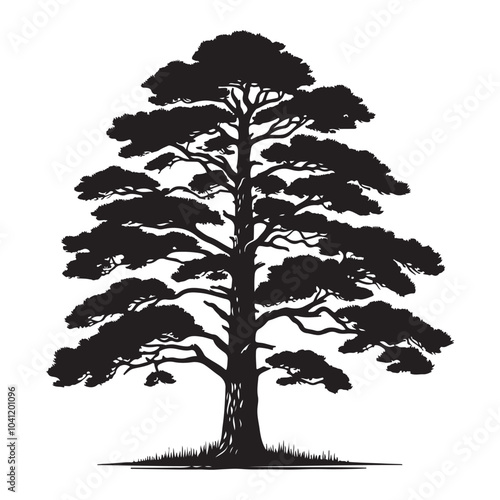 pine tree vector silhouette