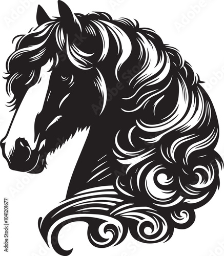 Shire horse vector