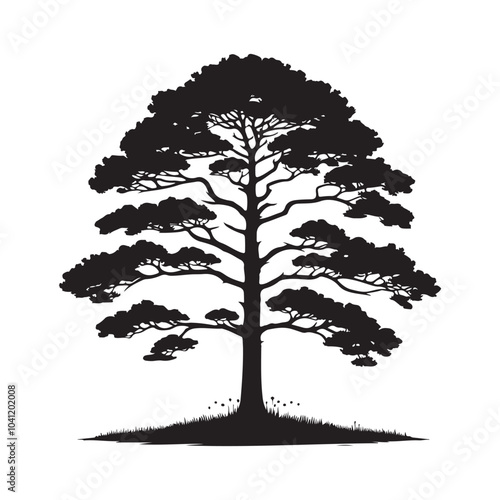 pine tree vector silhouette