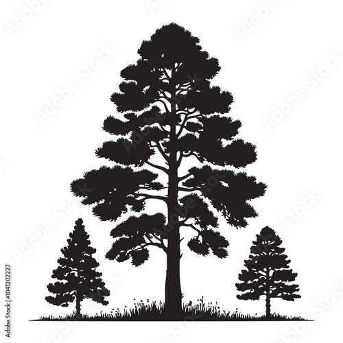pine tree vector silhouette