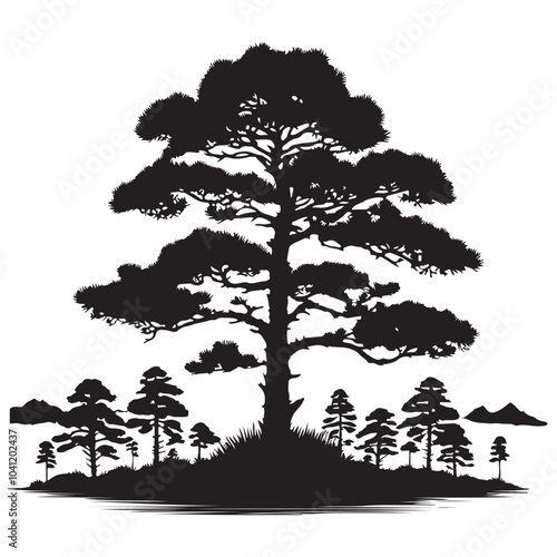 pine tree vector silhouette