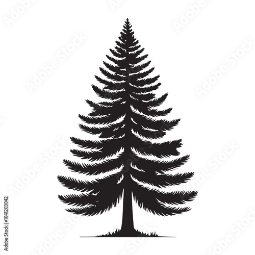 pine tree vector silhouette