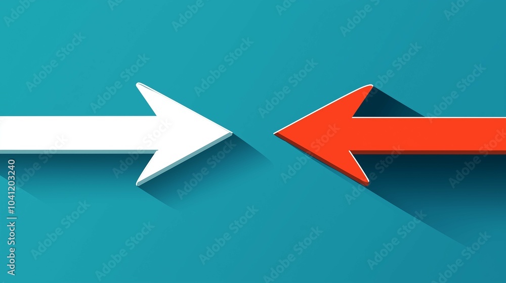 Competing Arrows Going in Opposite Directions Competing Arrows Going in Opposite Directions