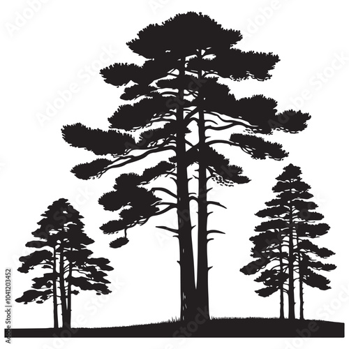 pine tree vector silhouette