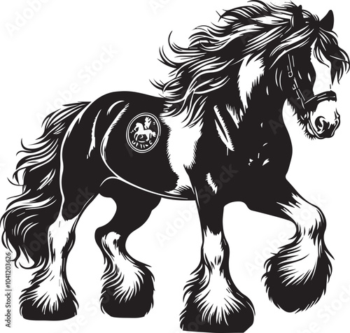 Shire horse vector
