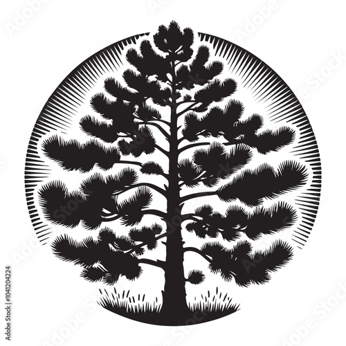 pine tree vector silhouette