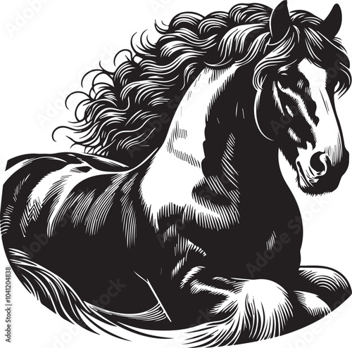 Shire horse vector