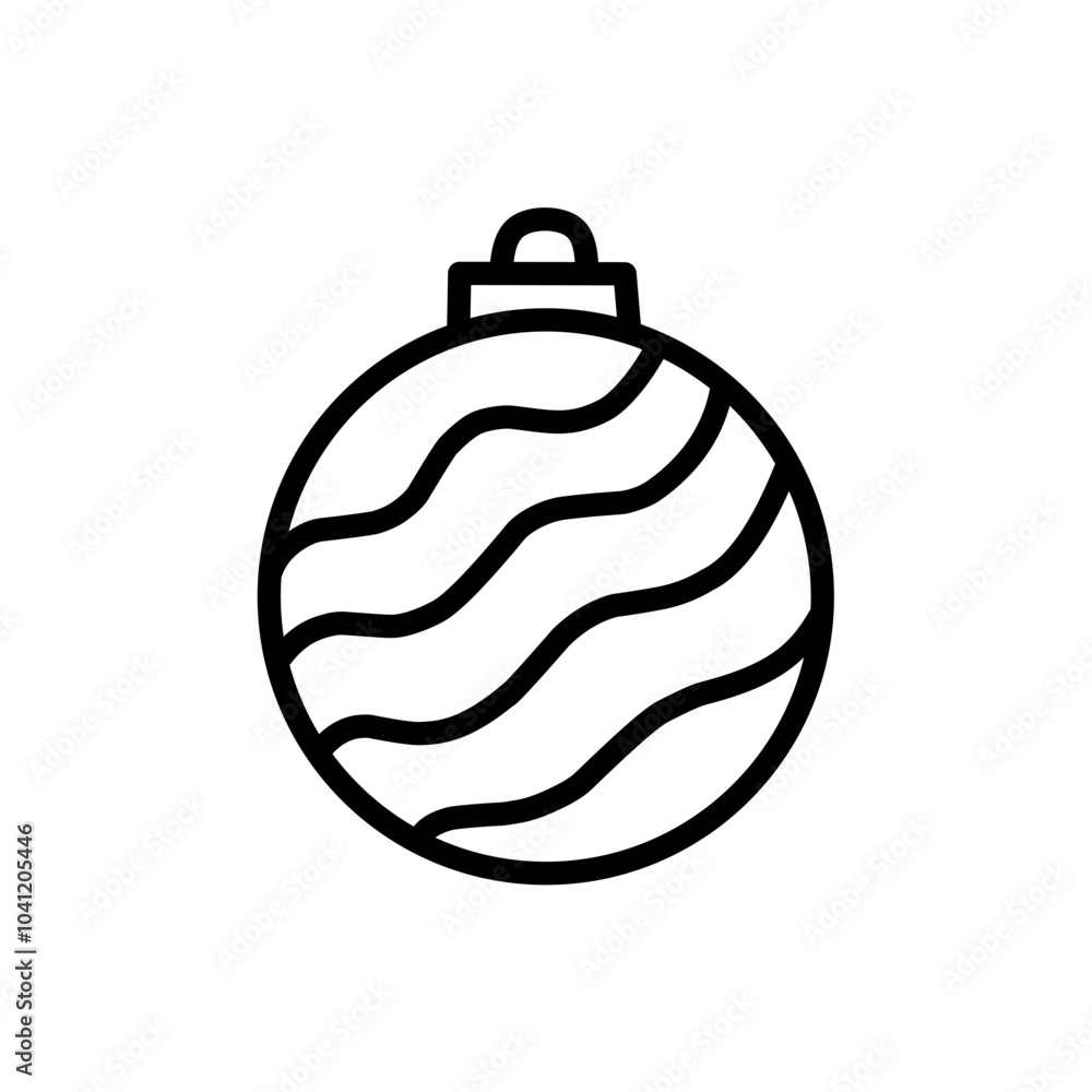 Hanging Light Icon for Christmas and New Year Decoration, Hand Drawn Hanging Round Light, Hanging Light Ball Line Art Hanging Light Icon for Christmas and New Year Decoration, Hand Drawn Hanging Round Light, Hanging Light Ball Line Art