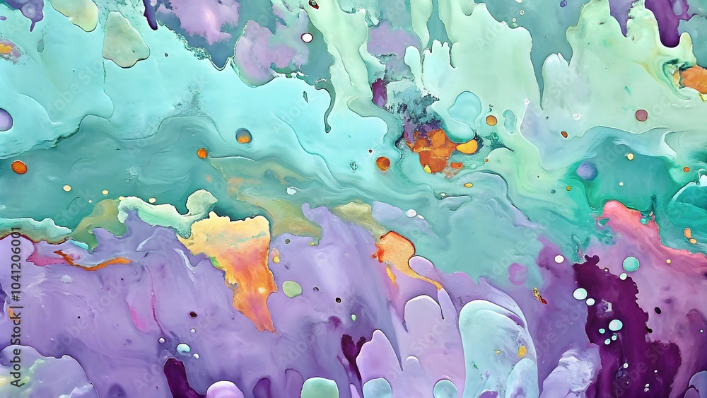 Abstract fluid art in purple and gold with streaks representing luxury and mystery Abstract fluid art in purple and gold with streaks representing luxury and mystery