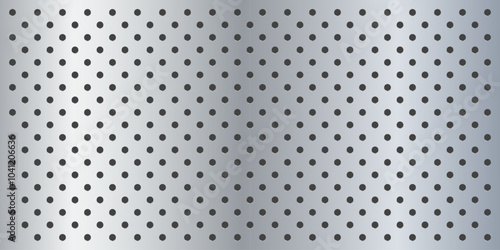 Peg board perforated texture background material with oval holes seamless pattern board vector illustration. Wall structure for working bench tools.