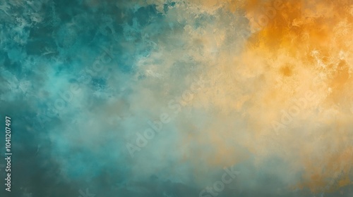 Abstract gradient background with teal and orange hues, soft texture