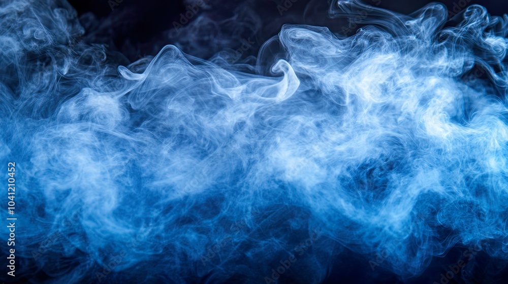 Dramatic smoke or fog effect in dark room on black background for product presentation Dramatic smoke or fog effect in dark room on black background for product presentation